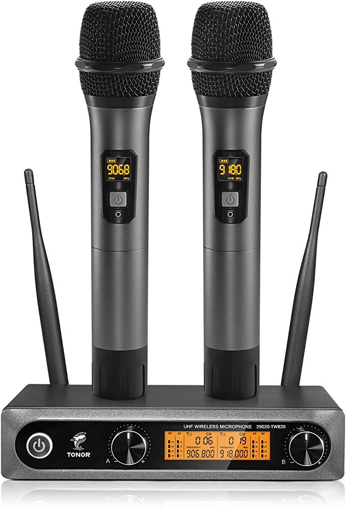 Amazon_com_ TONOR Wireless Microphone,Metal Dual…